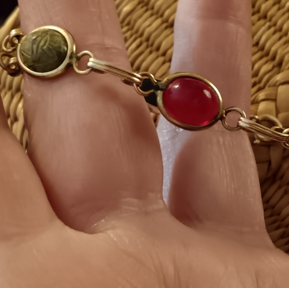 D'or 12kt GF Multi Stone Bracelet - Picture 5 of 8